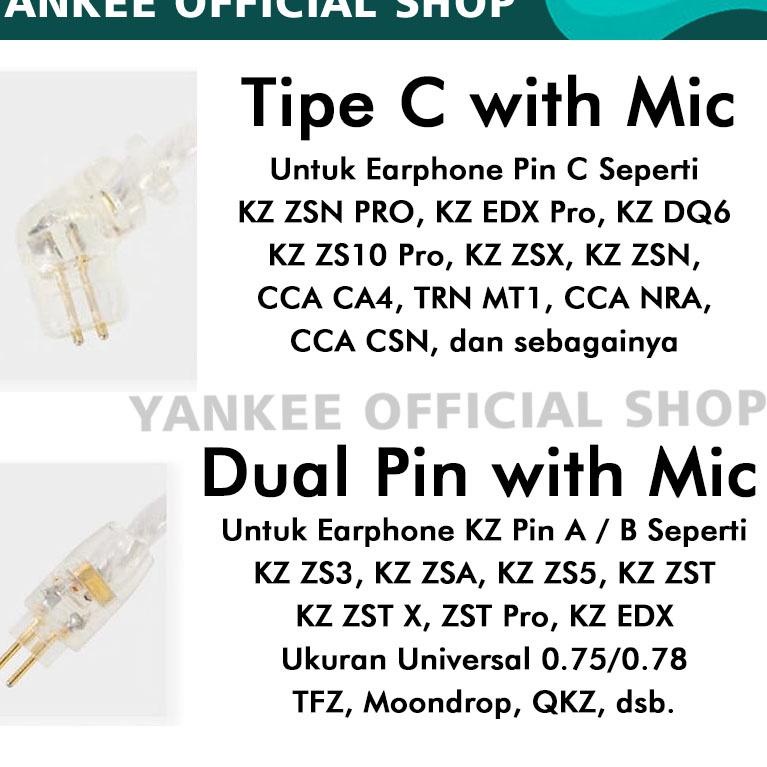 Jual Baru Kekinian Jcally Pj Silver With Mic Kabel Kz Zsn Pro X Kz Edx Kabel Kz Zs Kz Edx Pro