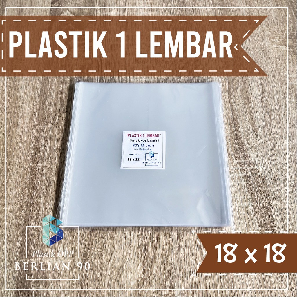 Jual Plastik Opp Lembaran 18 X 18 Cm Isi 100 Pcs Plastik Opp 1 Lembar One Sheet Tebal 30s 7564