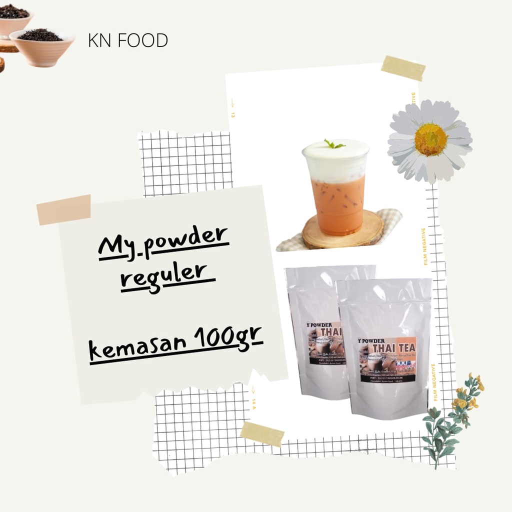 Jual My powder THAI TEA powder 1 ons Bubuk minuman drink powder THAI ...
