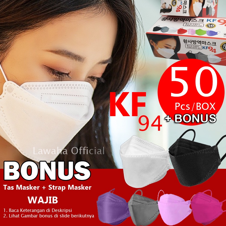 Jual MASKER KF94 ISI 50pcs DAPAT BONUS BERKUALITAS Masker Kf94 50 PCS ...