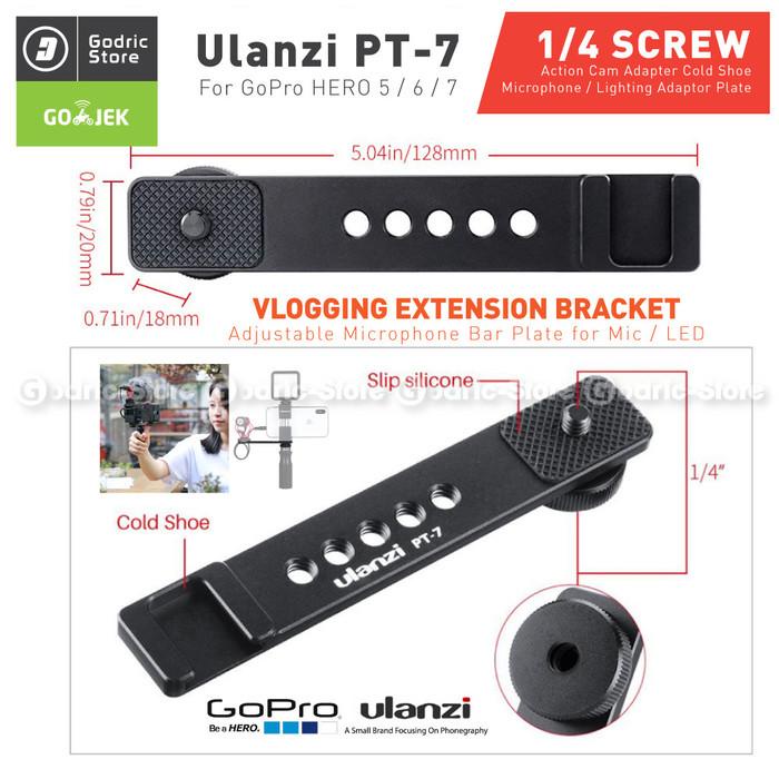 Support d'Extension de Caméra de Griffe Droit Ulanzi Pt-7 en