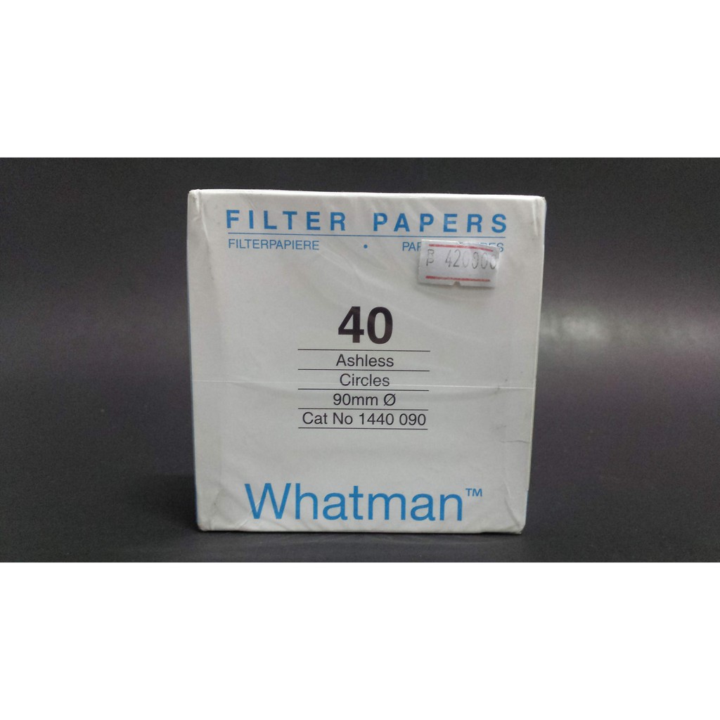 Jual Kertas Saring / Filter Paper Whatman Nomor 40 Diameter 90 Mm Box ...