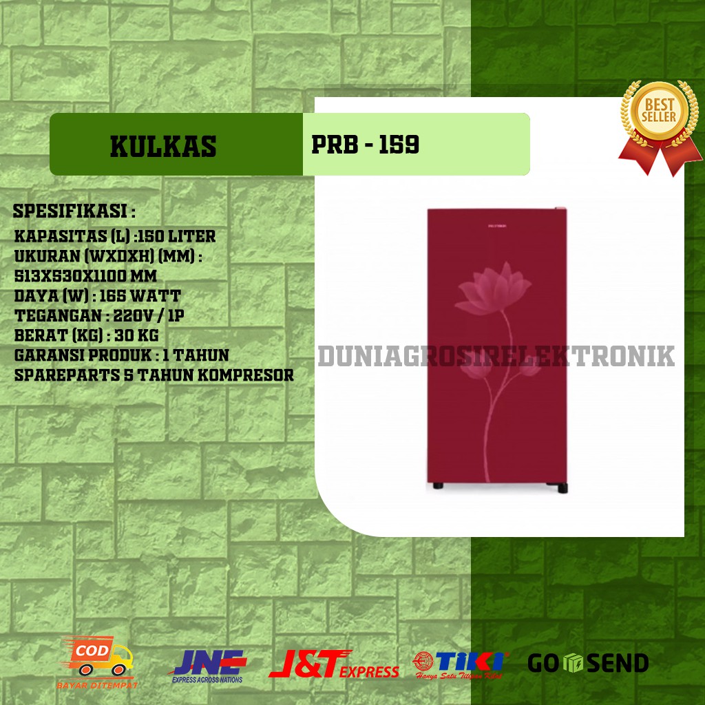 Jual Kulkas Polytron PRB - 159 PENGIRIMAN AREA BOGOR | Shopee Indonesia