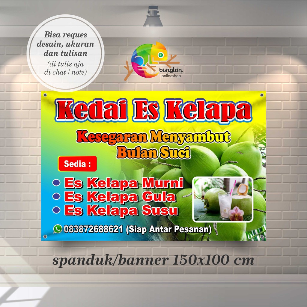 Jual Spanduk Banner Es Kelapa Muda Shopee Indonesia 5109