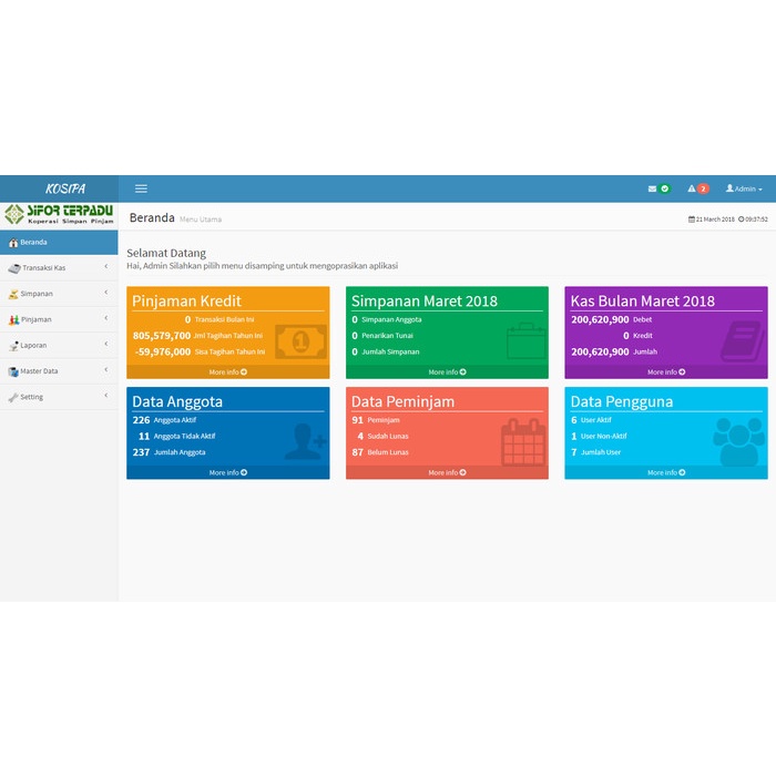 Jual (READY) Program Aplikasi Koperasi Simpan Pinjam Berbasis Web ...