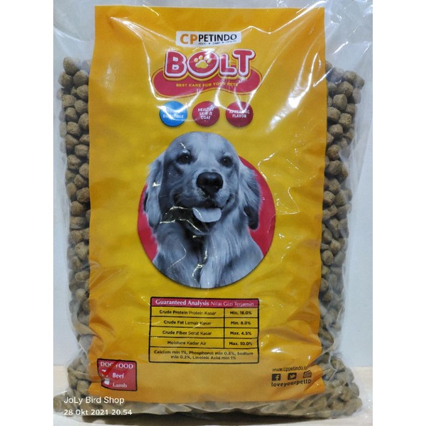 Jual Dogfood Bolt Beef 1kg | Shopee Indonesia