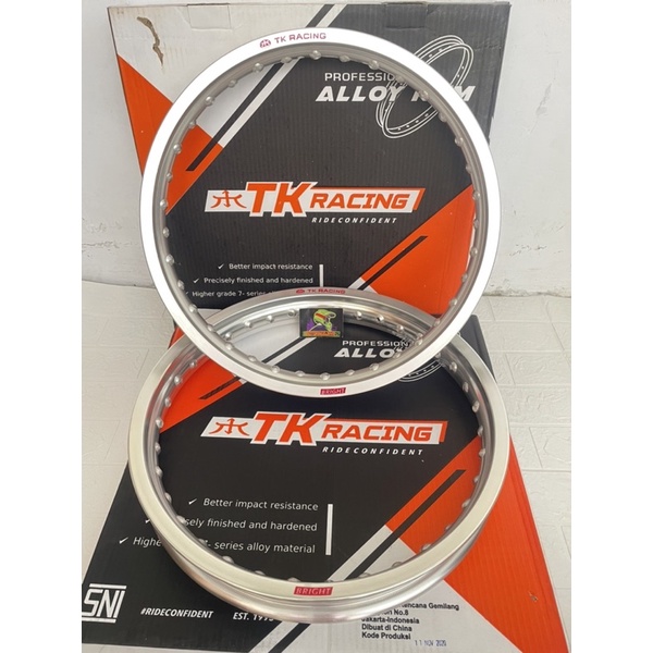 Jual Velg TK Racing Ring 17 Depan Belakang 160/185 Silver BRIGHT Velg ...