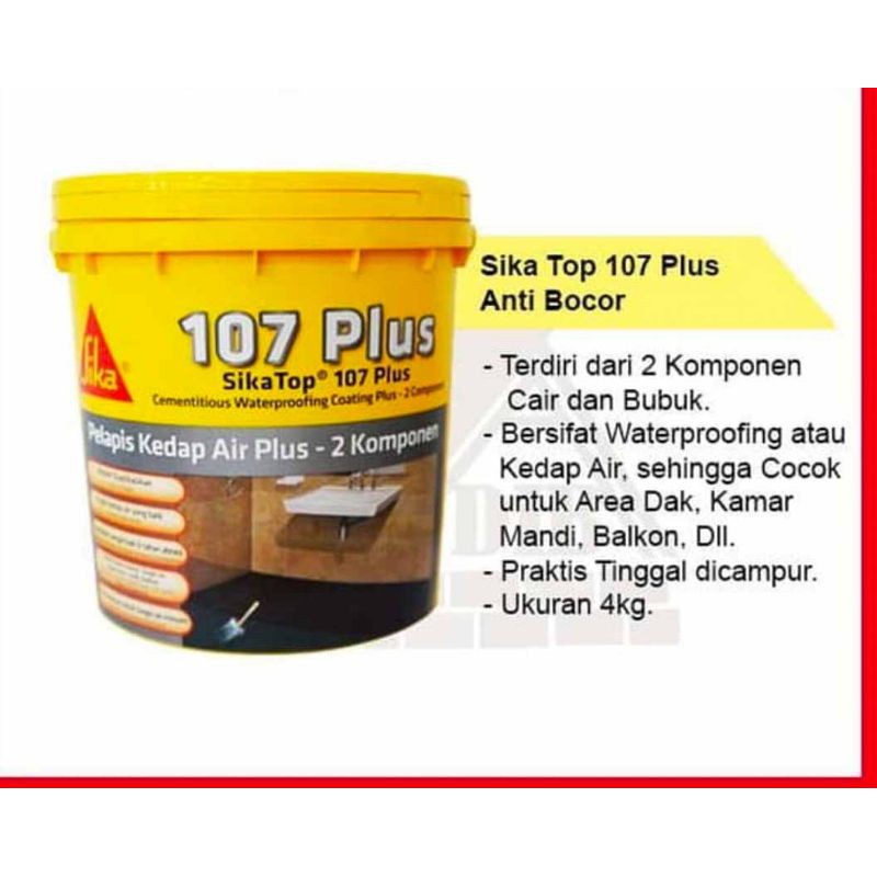 Jual SIKATOP 107 SIKA TOP 107 PLUS SIKA WATERPROOFING 2 KOMPONEN 4 KG ...