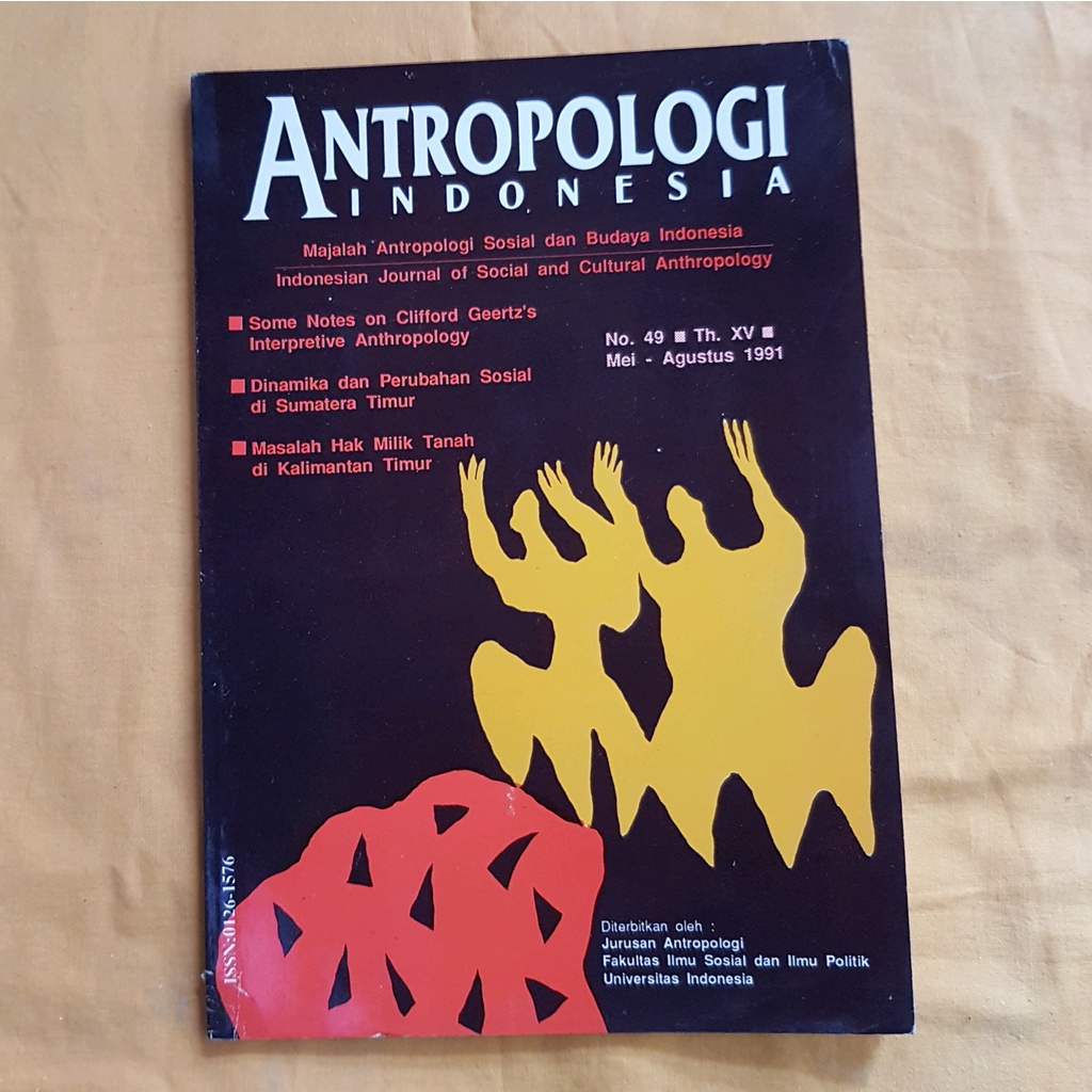 Jual ORIGINAL ANTROPOLOGI INDONESIA - Majalah - Some Notes On Clifford ...