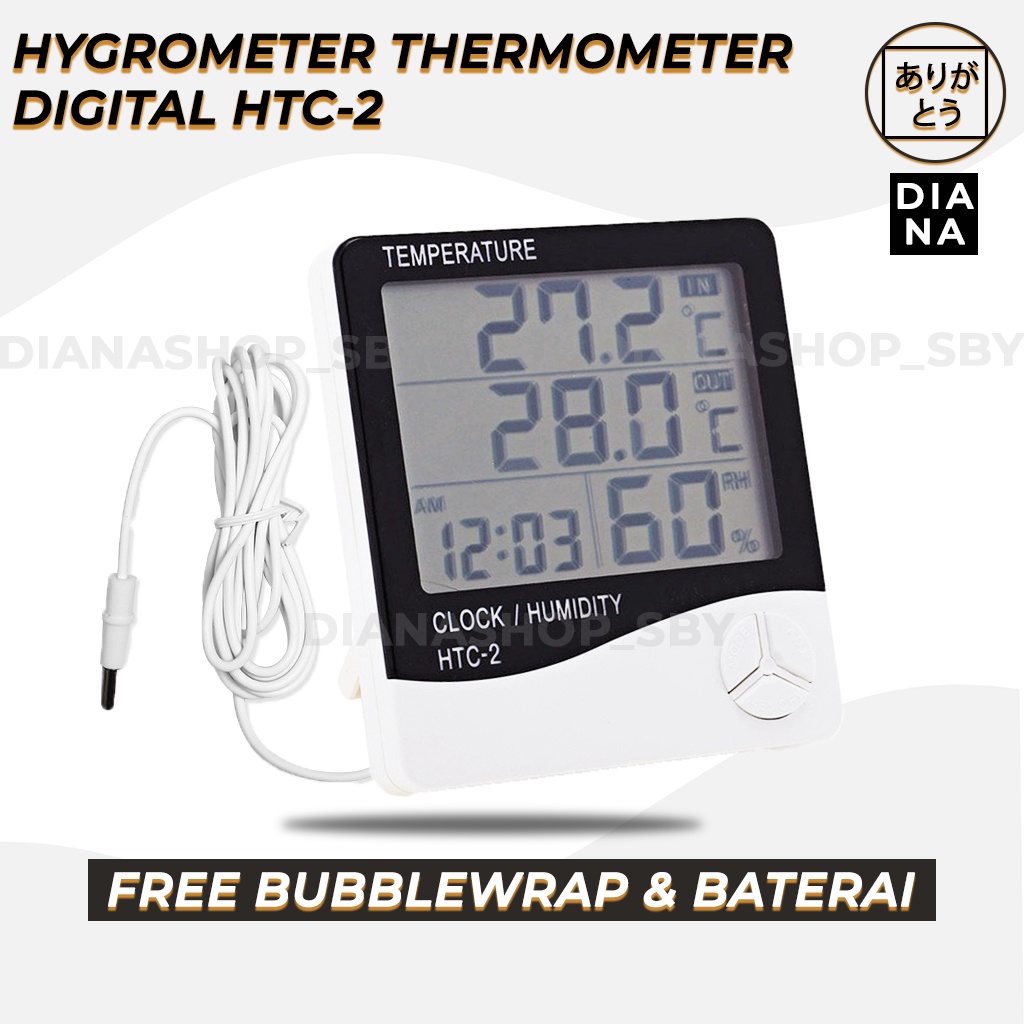 Jual HTC2 HYGROMETER TERMOMETER ALAT UKUR SUHU TEMPERATUR RUANGAN