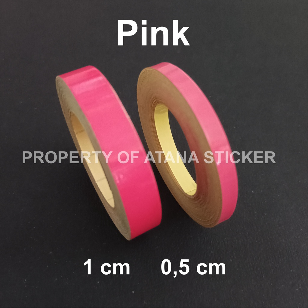 Jual Stiker List Velg Body Sepeda Motor Matic Mobil Pink Merah Muda Lis