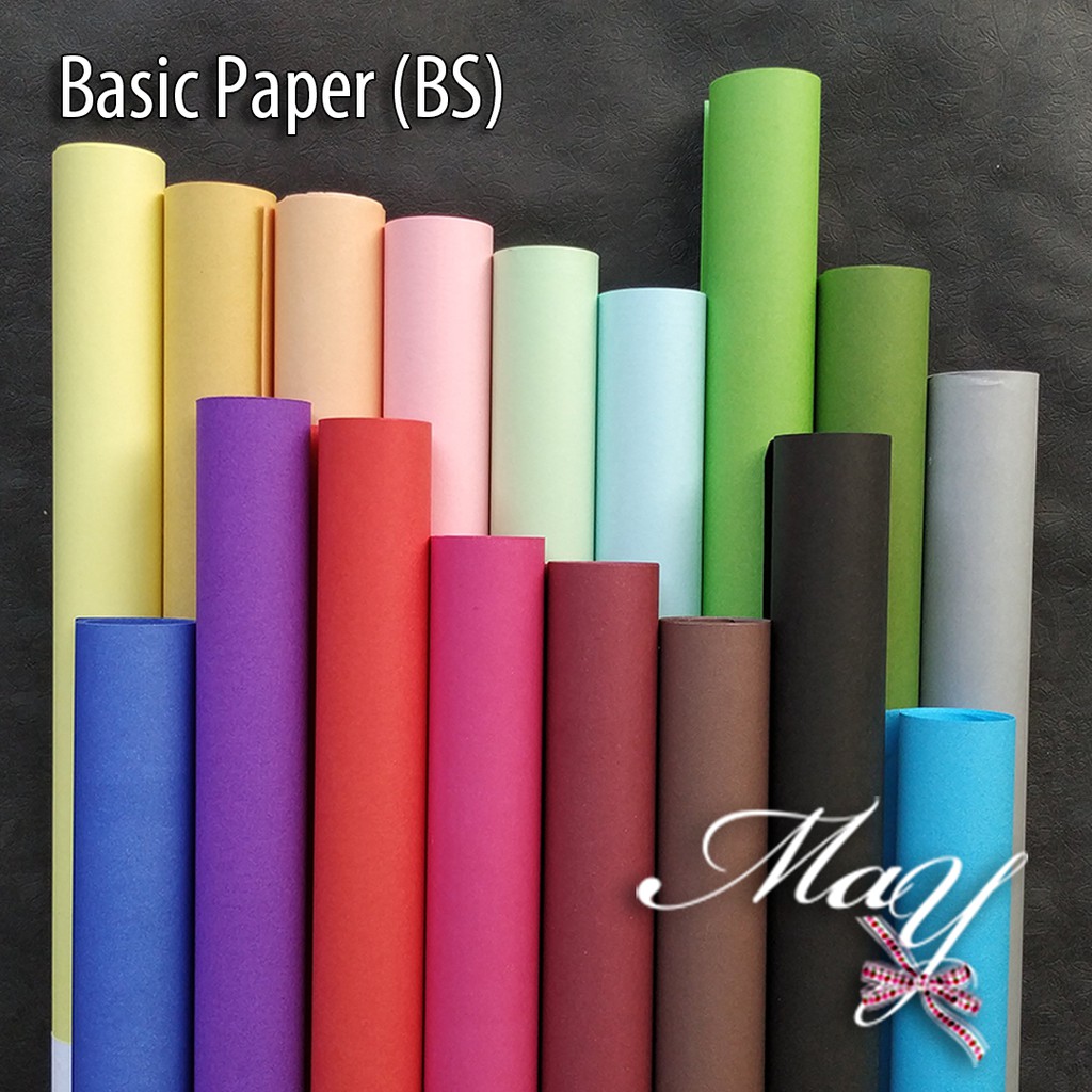 Jual Kertas Basic (BS) warna warni 2 sisi 70 gsm uk 50x65cm | Shopee ...