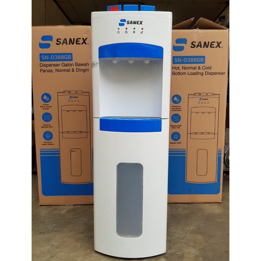 Jual Sanex Dispenser Galon Bawah 3 Kran Panas Dingin Normal Sn D388 Gb Sn D 338 Snd388 Gb Snd 7639