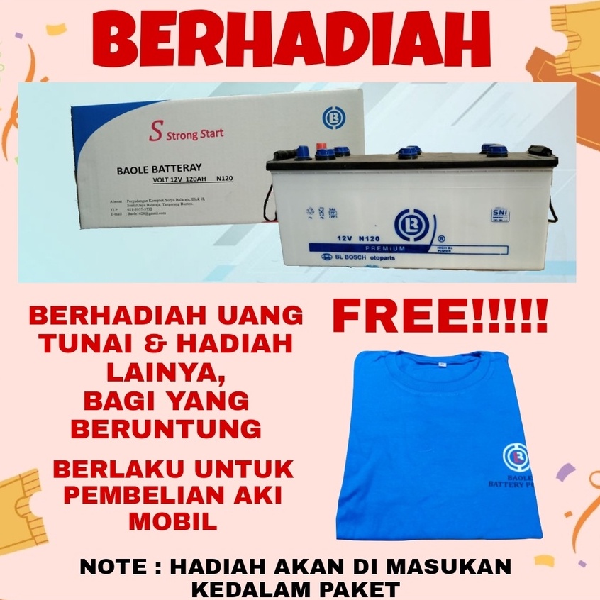 Jual Aki MOBIL MURAH BAOLE (N120 12V 120AH) Untuk Truk Tronton Genset