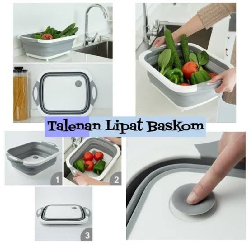 Jual TALENAN BASKOM LIPAT / TALENAN BASKON 2 IN 1 MULTIFUNGSI / Talenan ...