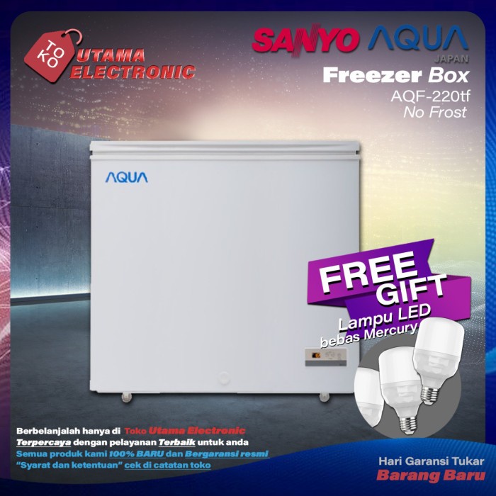 Jual Chest freezer AQUA AQF-220TF NO FROST (tanpa bunga es ) | Shopee ...