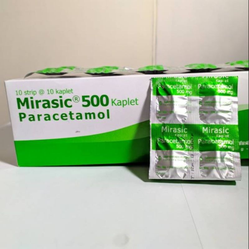 Jual MIRASIC (PARACETAMOL 500mg) BOX menurunkan Demam & Pereda Nyeri