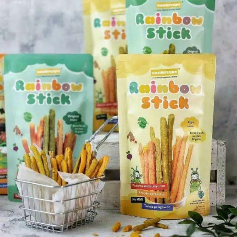 Jual SUNKRISPS Rainbow Stick Original & Cheese 50 gr / Snack Cemilan ...
