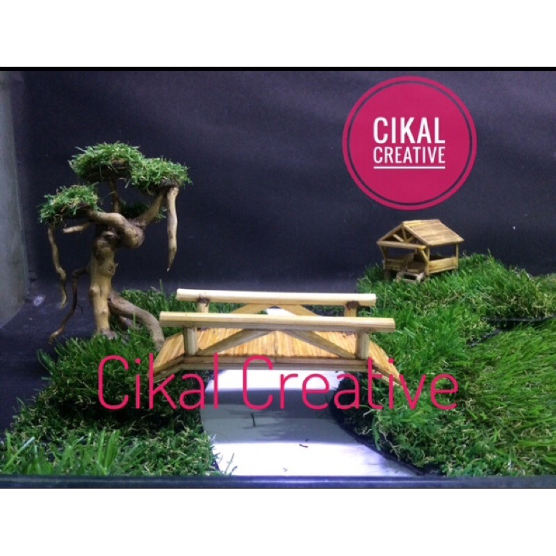 Jual Miniatur Jembatan Aquascape Miniatur Jembatan Cc Shopee Indonesia