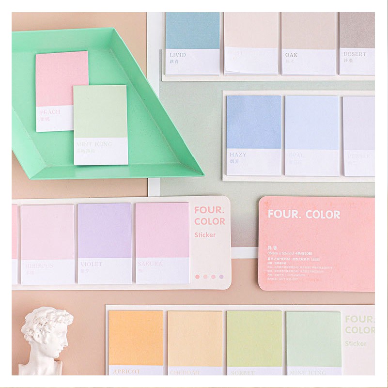 Jual Four Color Sticky Notes Set - Panmomo | Shopee Indonesia