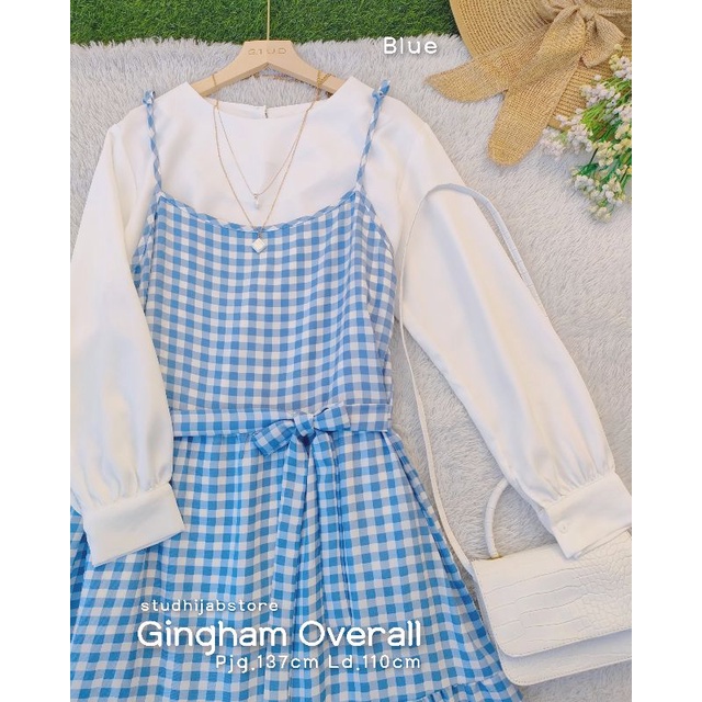 Gingham 2024 overall dress