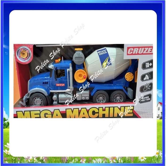 Jual Mobilan Truk Molen Cement Mixer Mega Machine Big Size | Shopee ...