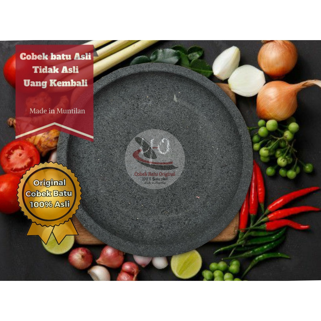 Jual Cobek batu 100% asli coek batu cobek bulat original