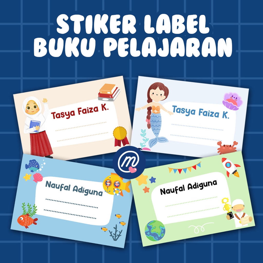 Jual Sticker Label Buku Pelajaran Sekolah Shopee Indonesia