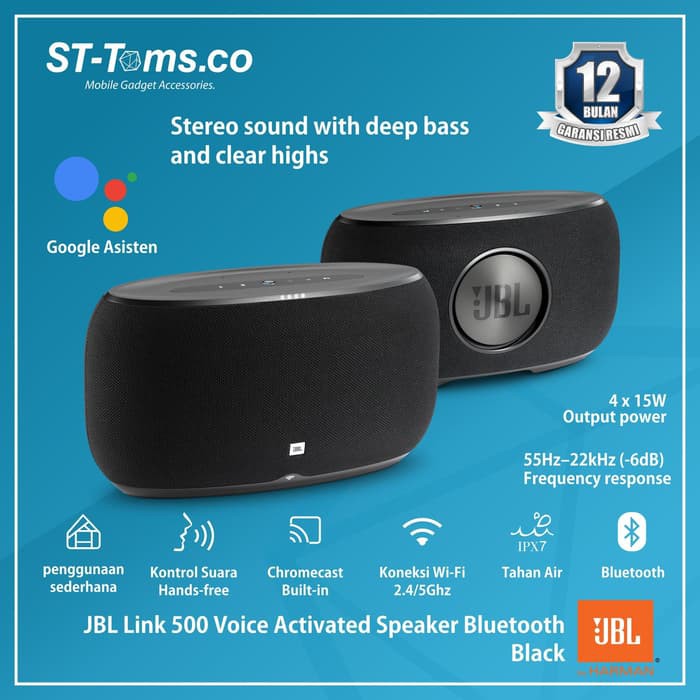 Jual JBL Link 300 Voice Activated Speaker Bluetooth - Black