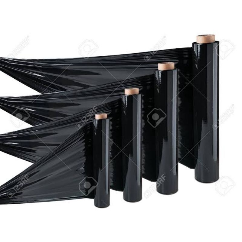 Jual PLASTIK WRAPPING HITAM Roll | Plastic Wreping Warna Black STRETCH ...