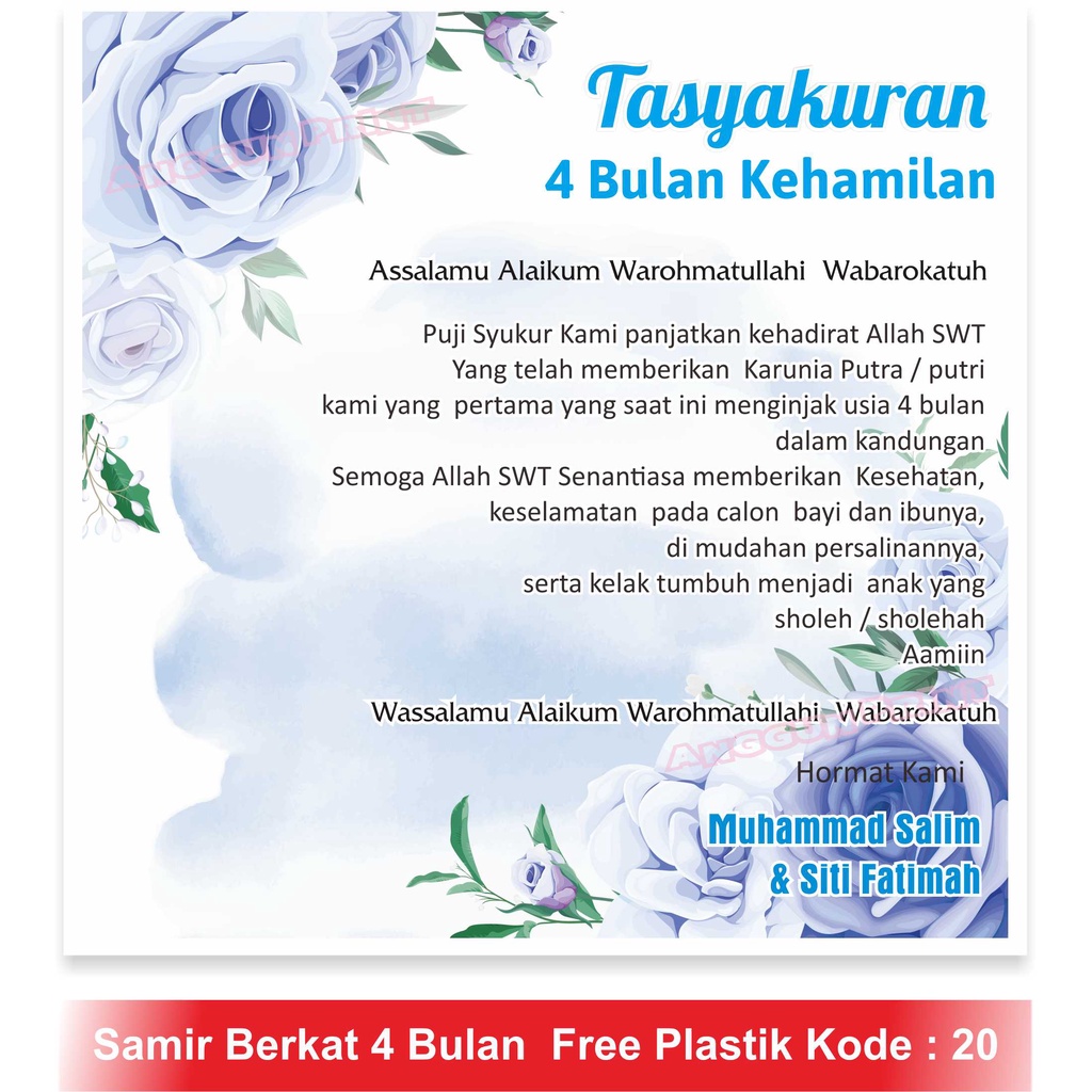 Jual - Kartu Ucapan Kehamilan 4 Bulanan / Mapati - 7 Bulanan | Shopee ...