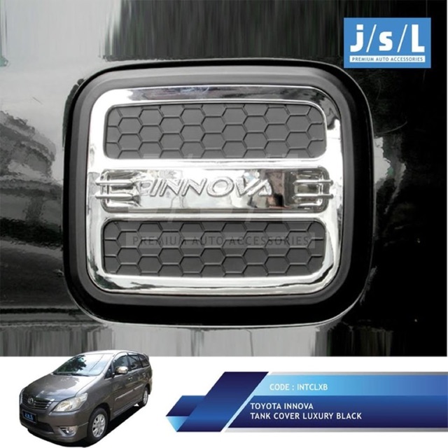 Jual INNOVA / INOVA TUTUP TANGKI TANK COVER COVER CHROME HITAM | Shopee ...