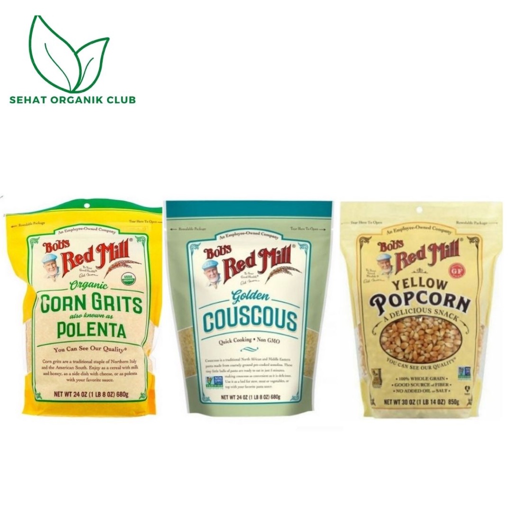 Jual Bob's Red Mill Organic Corn Grits Polenta 680 g ; Golden Couscous ...
