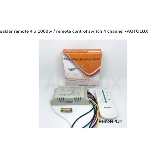 Jual saklar remote 4 x 1000w / remote control switch 4 channel -AUTOLUX ...