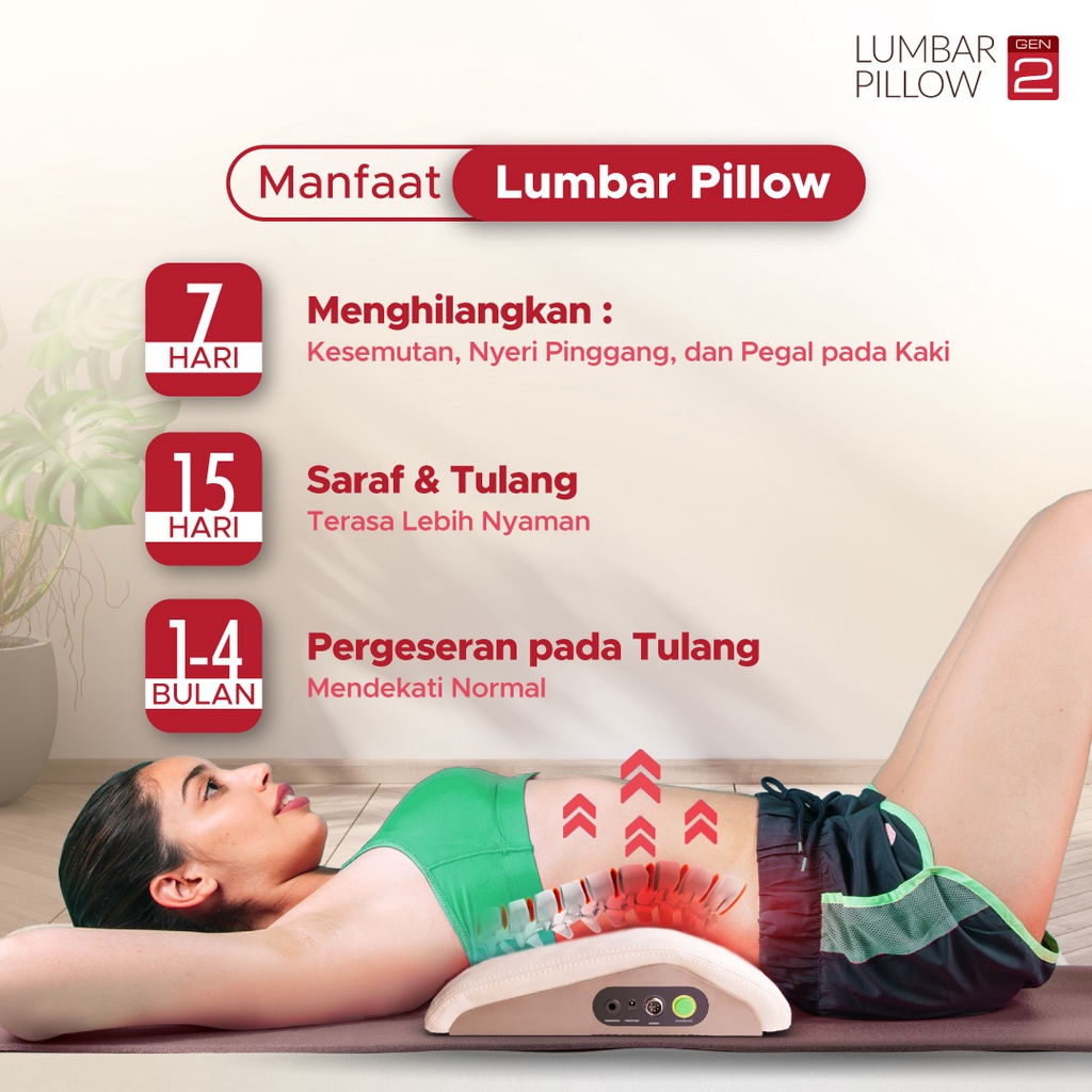 Jual Bantal Jaco Lumbar Pillow Kesehatan Terapi Saraf Terjepit Shopee Indonesia