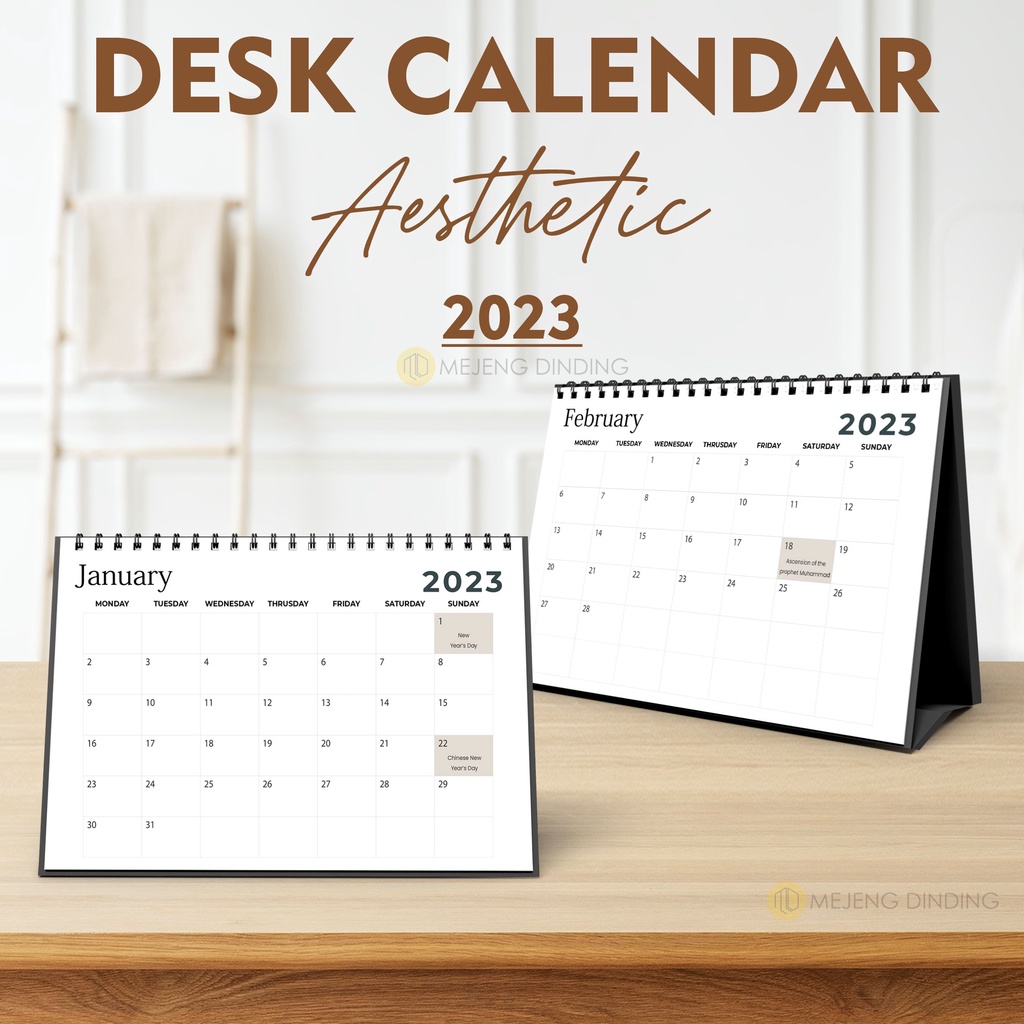Jual Kalender Meja 2023 Kalender Duduk2023 Simple Planner Agenda Monthly Planner 2023 A4 