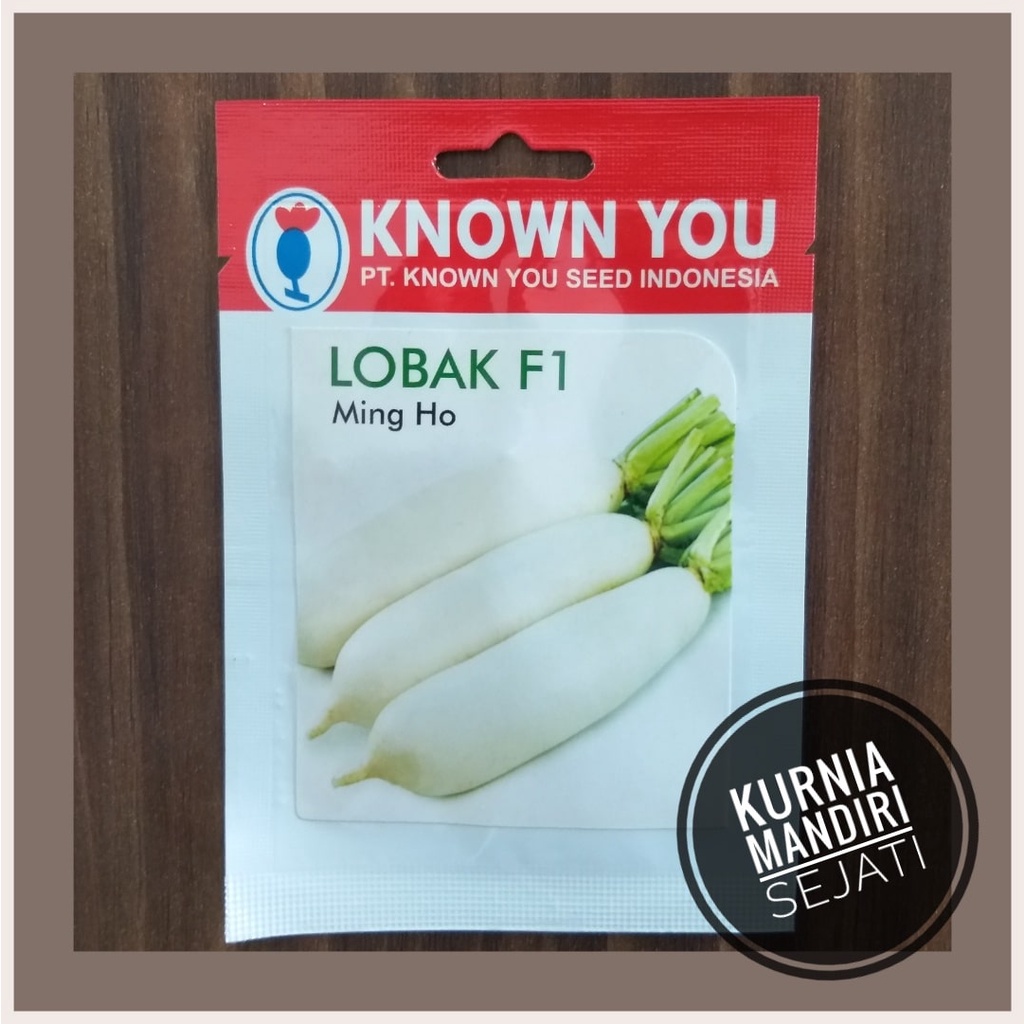 Jual Benih Lobak Hibrida Ming Ho Known You Seed Original Pack 50 Seed