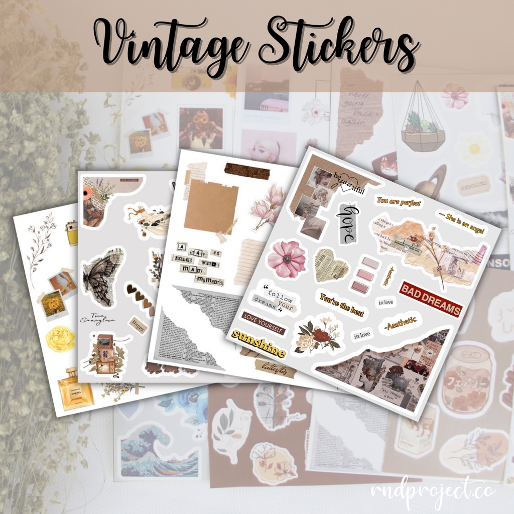 Jual STICKER AESTHETIC VINTAGE SERIES STIKER AESTHETIC TUMBLR CASE