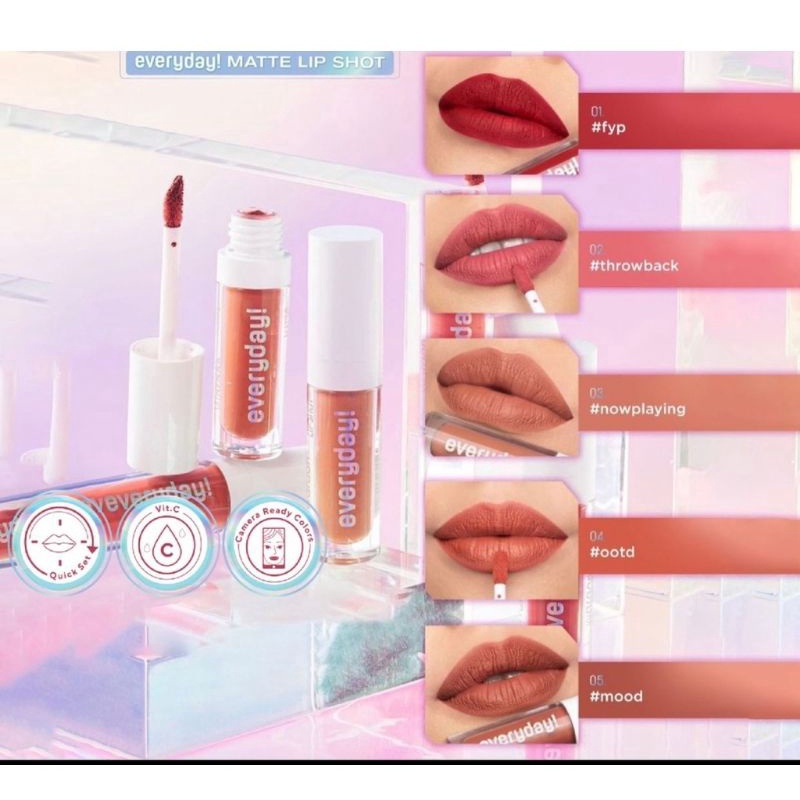 Jual Wardah Everyday Matte Lip Shot/ Lip Cream Wardah Terbaru | Shopee