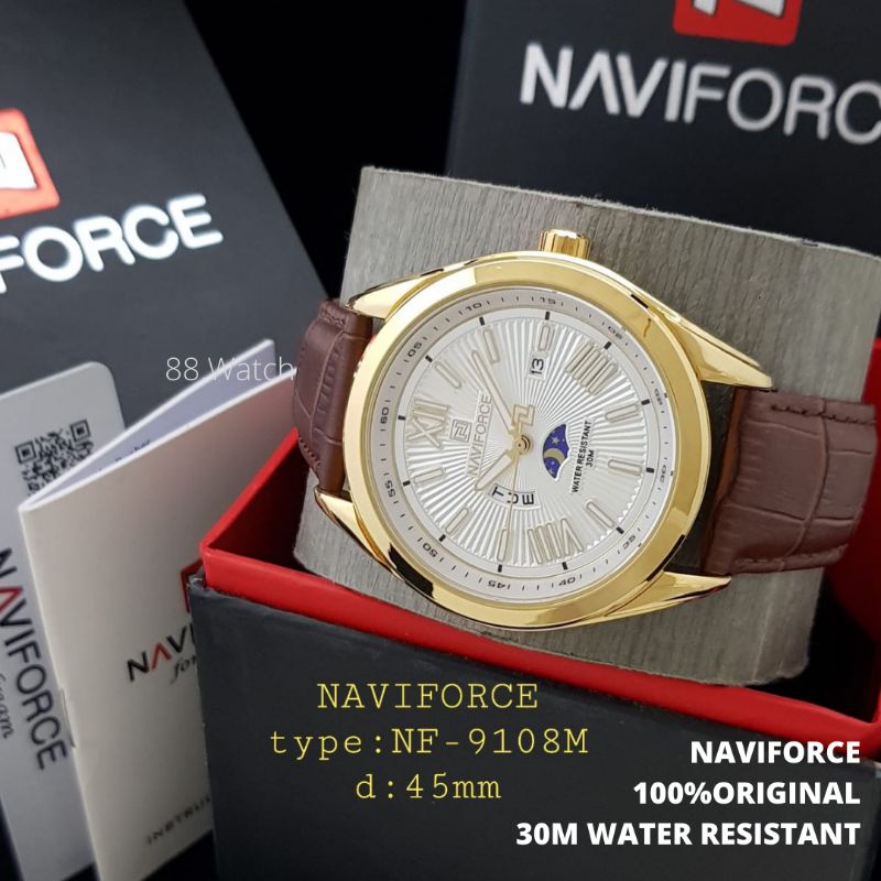 JAM TANGAN PRIA NAVIFORCE NF9108M 100 ORIGINAL FREE BATERAI ORIGINAL