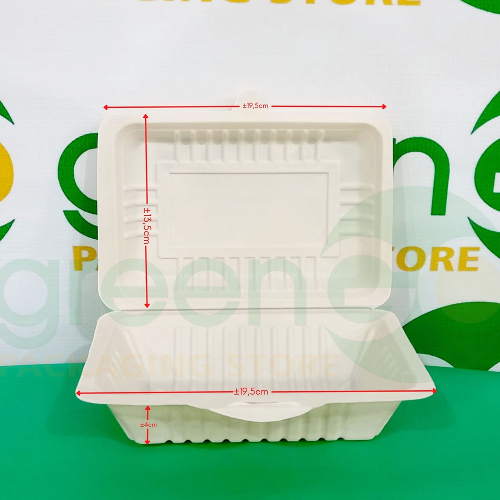 Jual MEAL BOX POLOS ISI ±20 PCS UKURAN MEDIUM 19CM SEDANG KOTAK MEAL ...