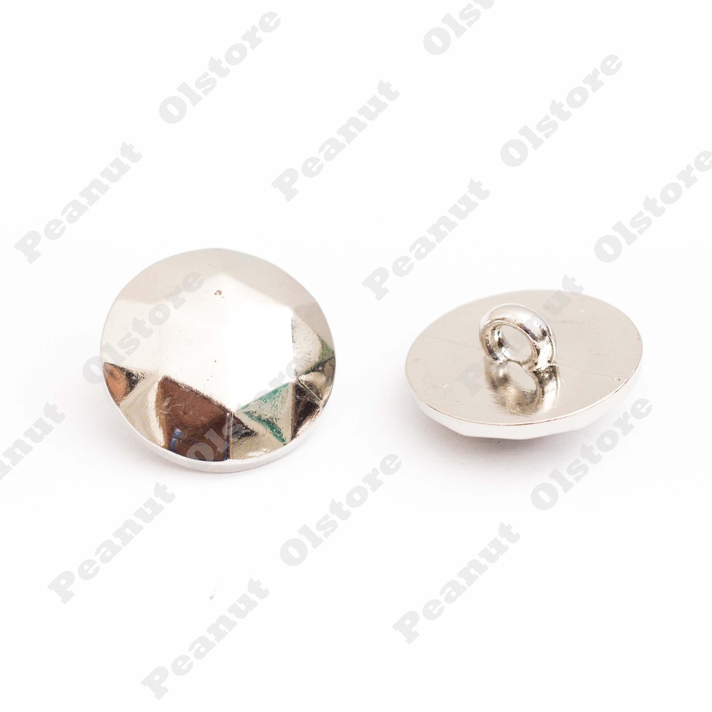 Jual ( Harga per biji ) Kancing baju 1,8 cm perak jamur segitiga ...