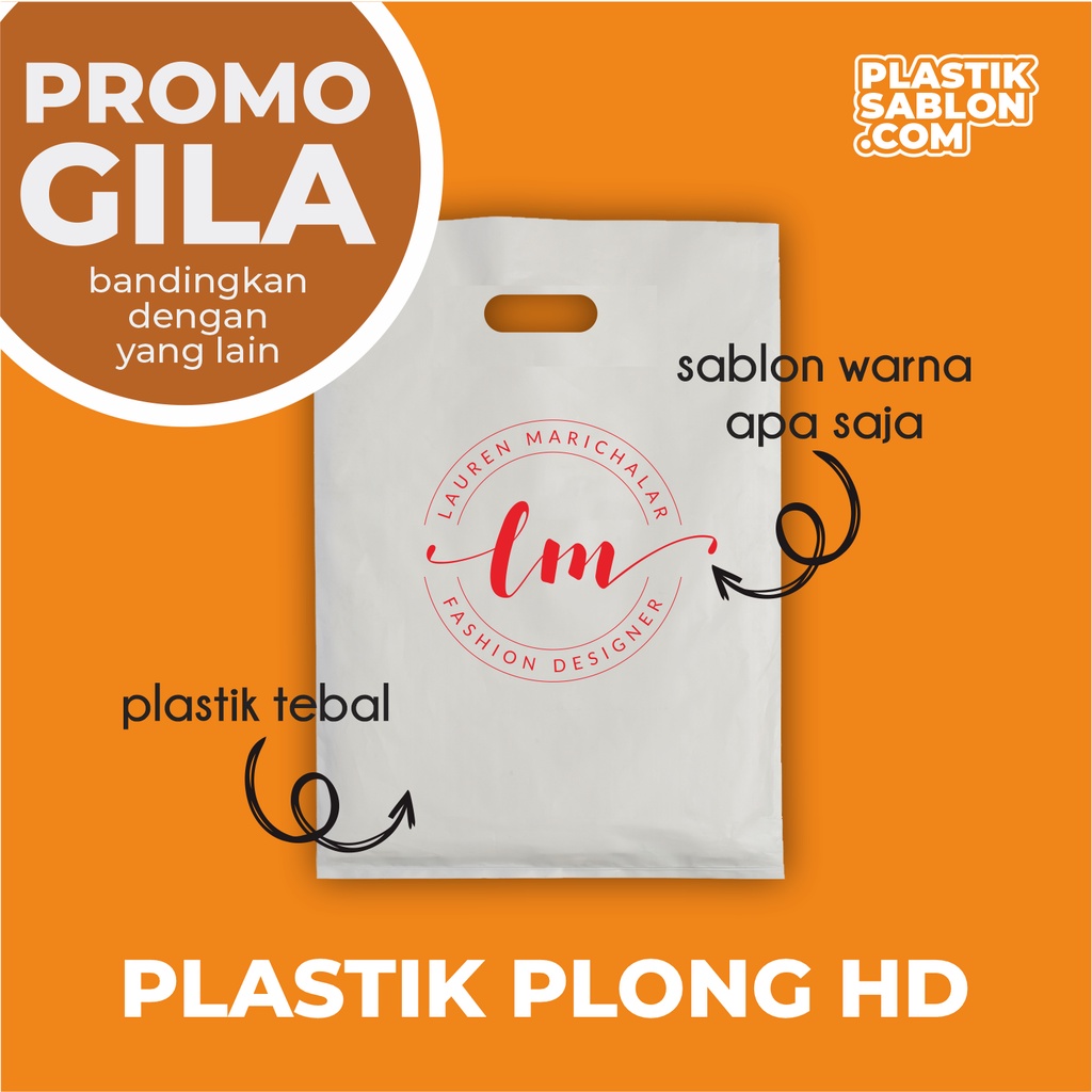 Jual Sablon Plastik Plong Hd Custom Plastik Baju Plastik Toko Shopping Bag 15x22 20x30 25x35 9894