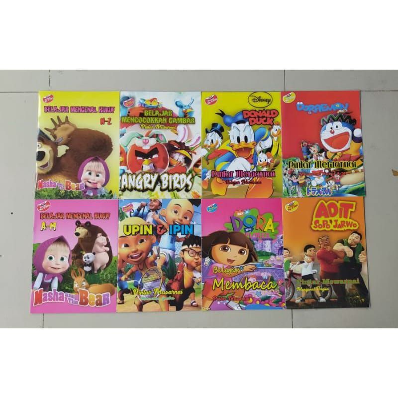 Jual BUKU PINTAR MEWARNAI MENGENALI HURUF BELAJAR MEMBACA UKURAN A4 ...