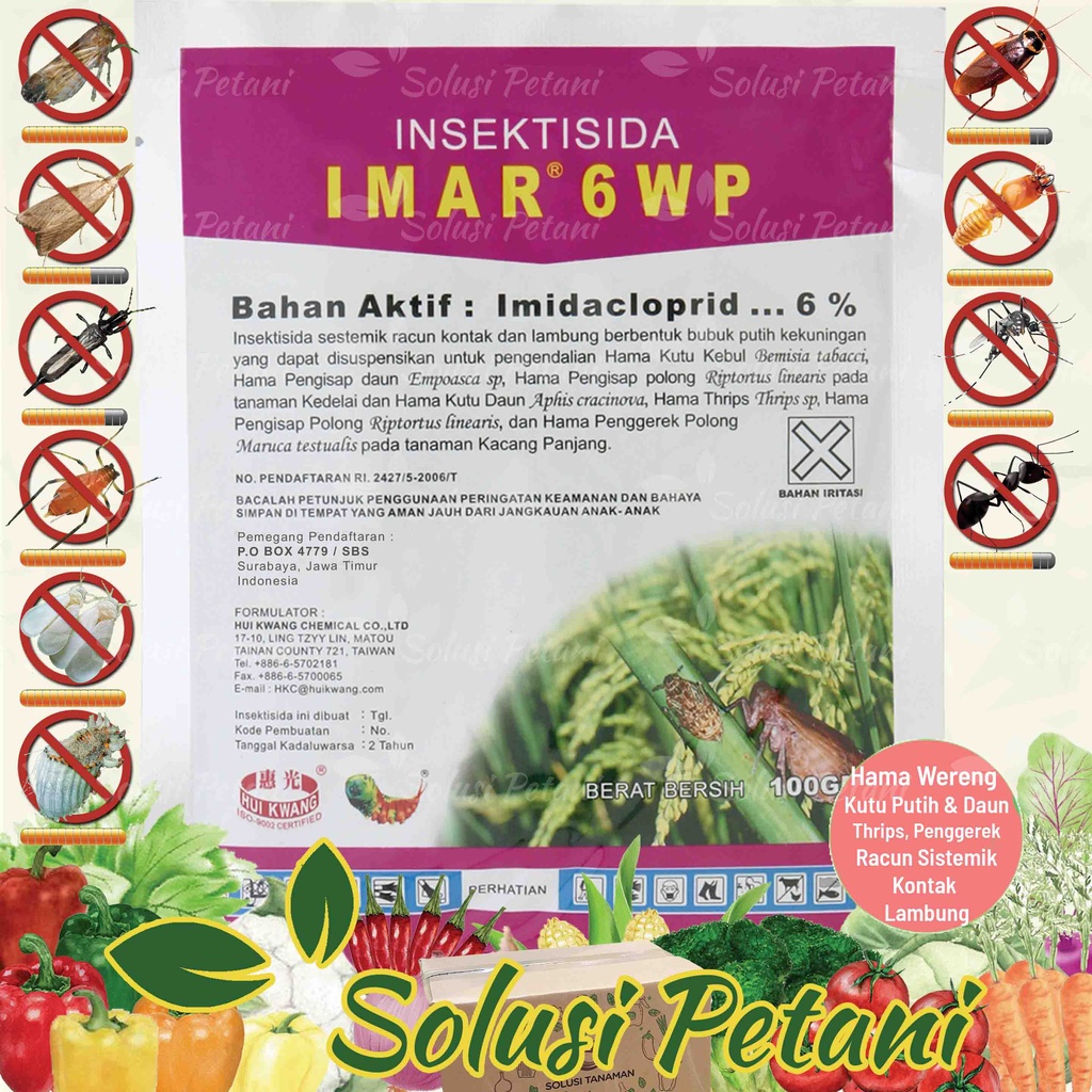 Jual Obat Hama Imar 6 WP 100gr Pembasmi Hama Kutu Putih, Kutu Daun ...