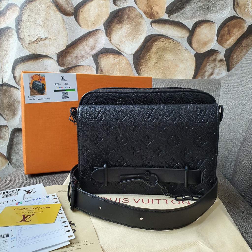 Louis Vuitton Steamer Messenger Bag Monogram Taurillon Leather In Blac -  Praise To Heaven