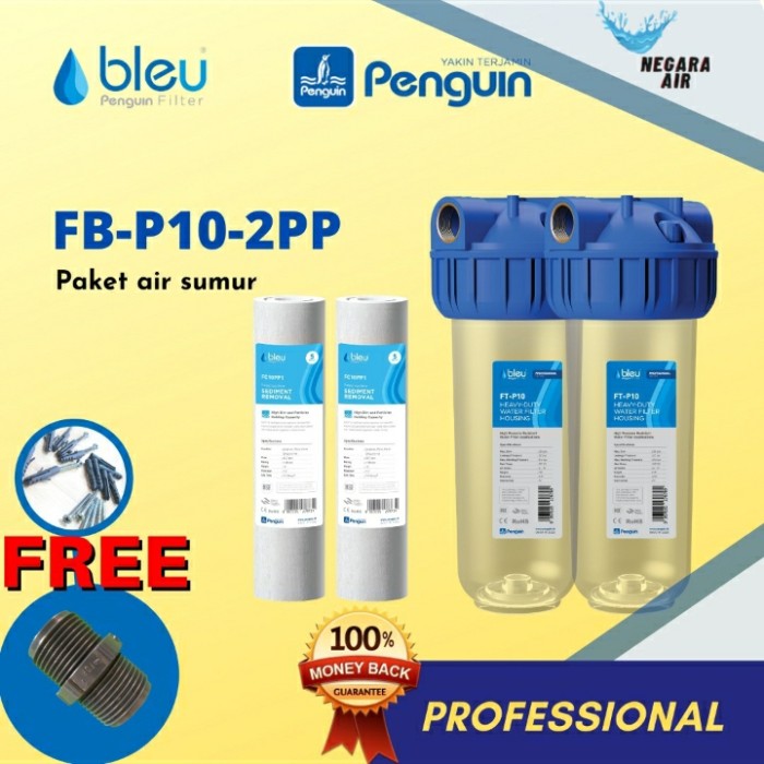 Jual Paket Filter Air Penguin Bleu Sumur Toren Tandon Pdam Saringan Air