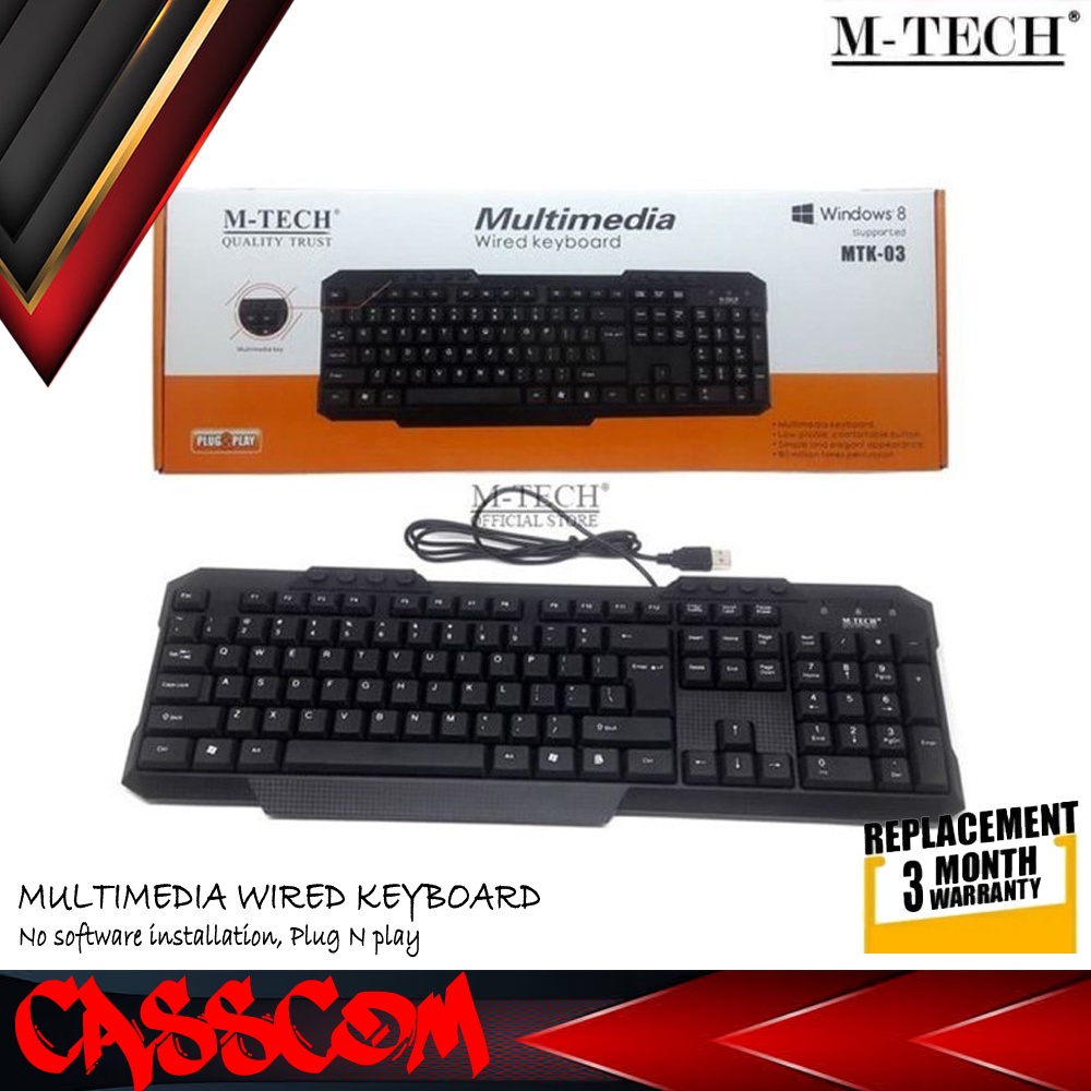 Jual M-Tech MTK-03 Original Keyboard PC Laptop Multimedia MTK03 USB ...