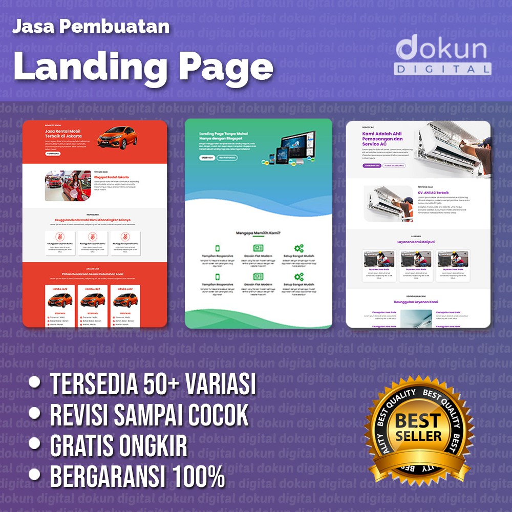 Jual Jasa Pembuatan Website / Landing Page Murah TERMURAH GRATIS DOMAIN ...