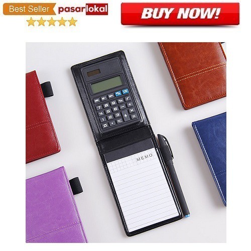 Jual Buku Catatan Binder Note Cover Kulit Kalkulator Black | Shopee ...